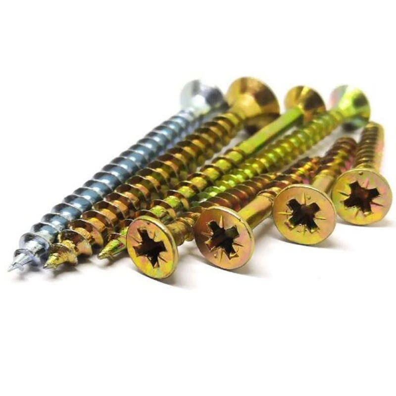 Poiz Head Chipboard Screws Blue Zinc Plated With C1022A Materials factory